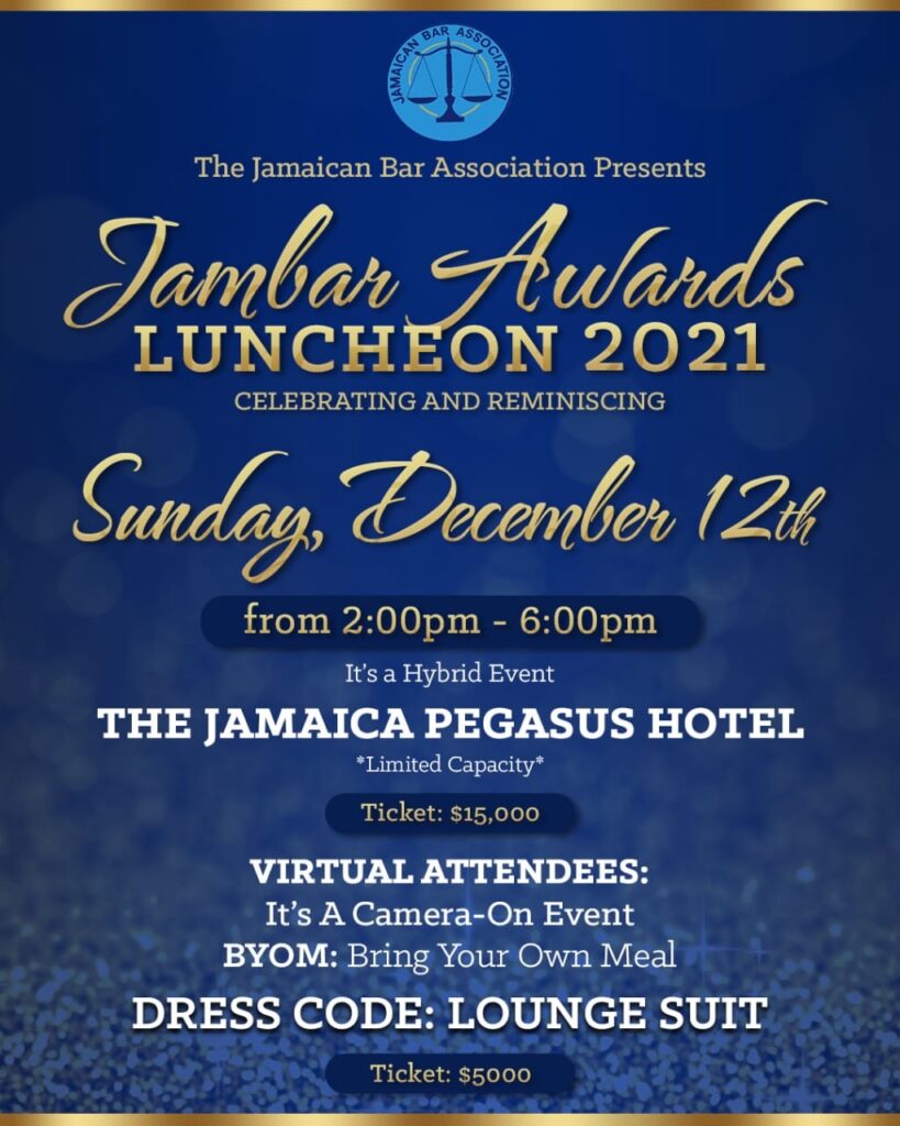 The Jamaican Bar Association JAMBAR Awards Luncheon 2021